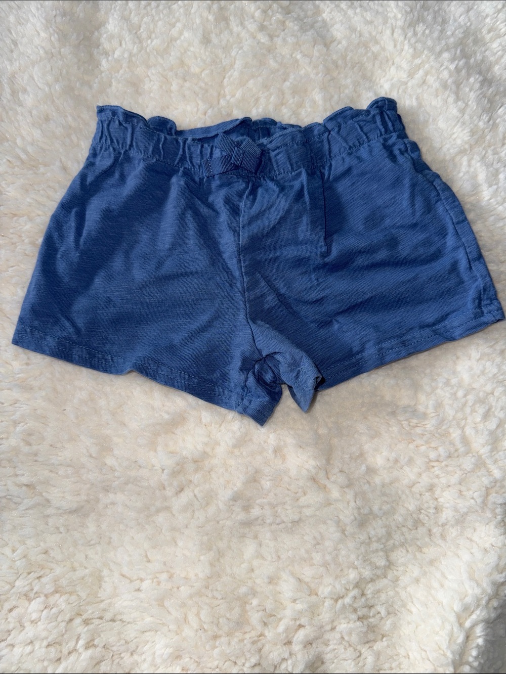 Carter's Navy Blue Paperbag Waist Cotton Shorts